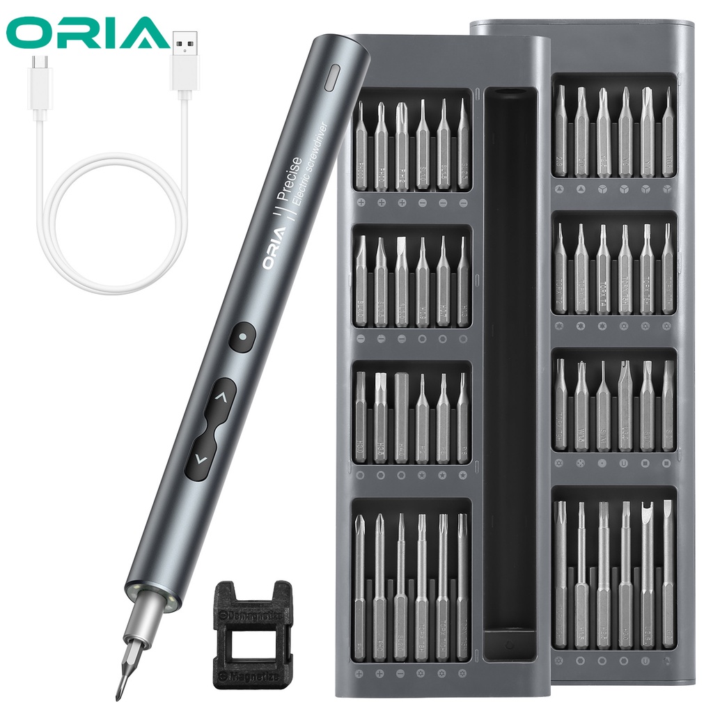 ORIA 62 in 1 Precision Electric Screwdriver Set with 48 Bits for Mobile