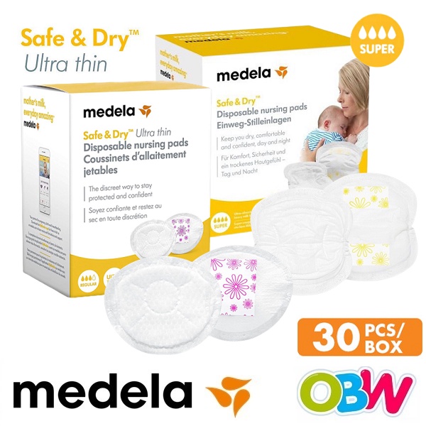 Medela Safe & Dry™ Ultra Thin Disposable Nursing Pads (30s