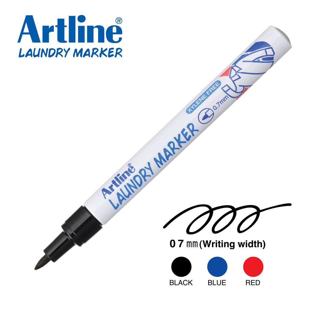 Artline Black EK 750 Laundry Marker, Permanent Markers