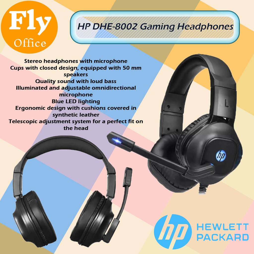 HP Stereo Gaming Headset with 2024 LED (DHE-8002)