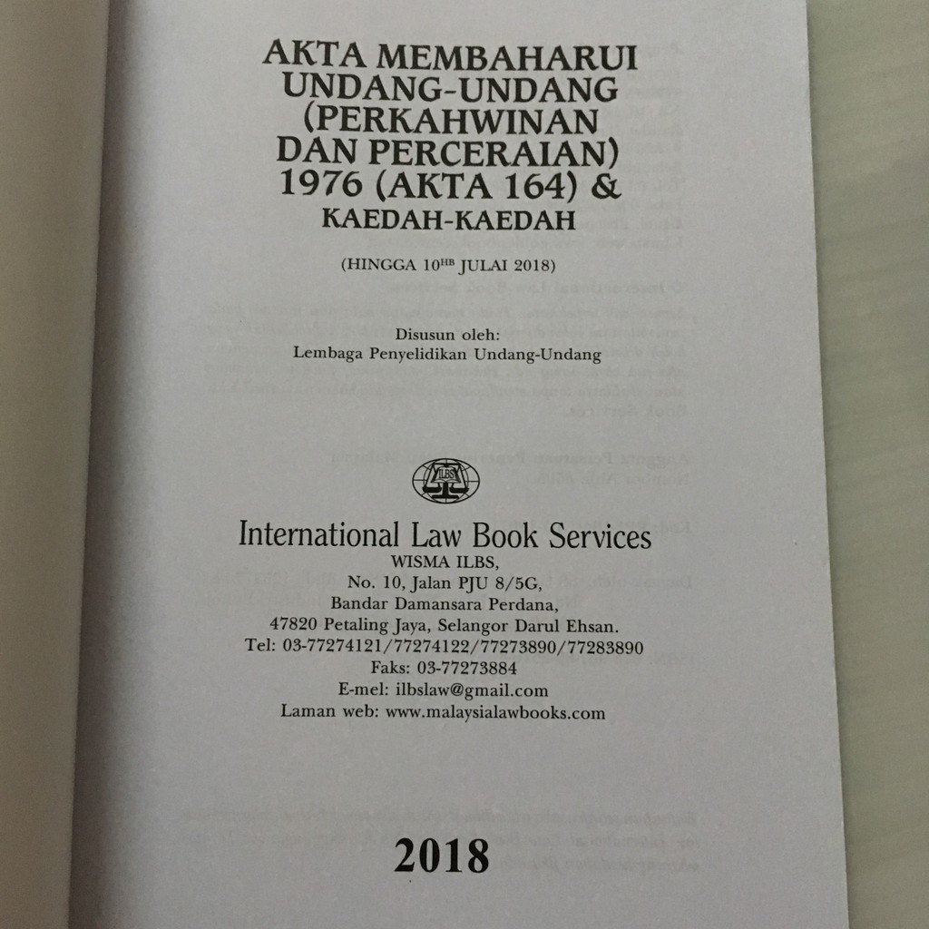 Akta Membaharui Undang-Undang (Perkahwinan Dan Perceraian) 1976 (Akta ...