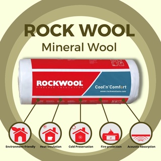 ROCKWOOL Mineral Wool (1.2m X 5m [40kg/m3][60kg/m3]) Heat Insulation ...