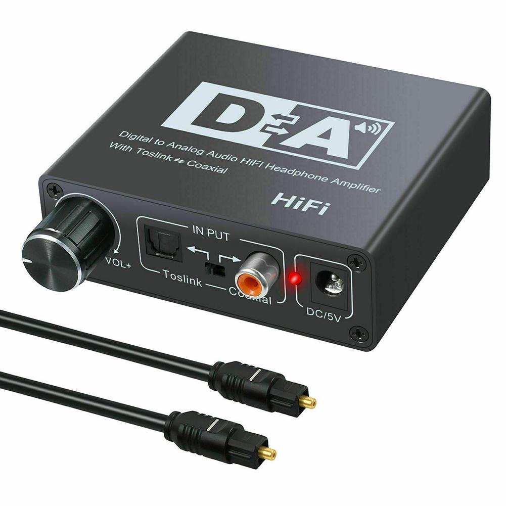 HIFI DAC Amp Digital To Analog Audio Converter Decoder 3.5mm AUX RCA ...