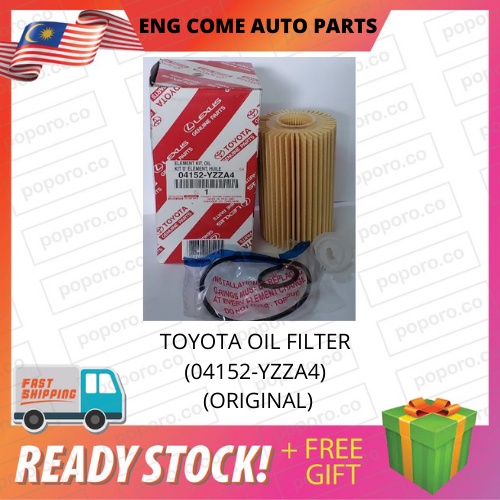 4 New Toyota Oil Filters 04152-YZZA4 Cartridge Style DENSO 150-3023