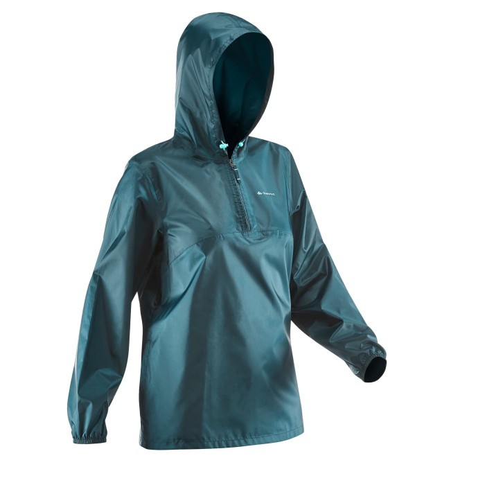 Decathlon Quechua Women's Climbing Raincoat Jacket Nh100 Blue 8549506