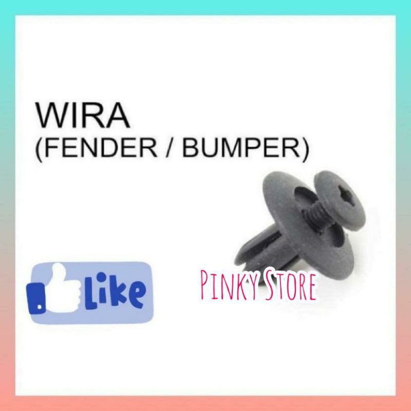 (20pc) Proton Wira Iswara Fender Skirt Small Clip Klip bumper 6mm