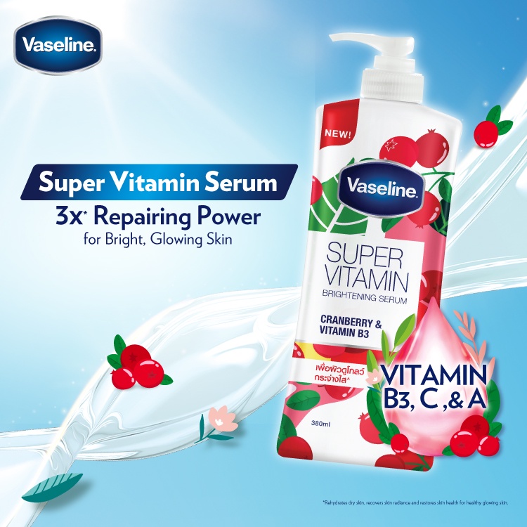 VASELINE Super Vitamin Cranberry Vitamin B3 Lotion 360ml Shopee Malaysia