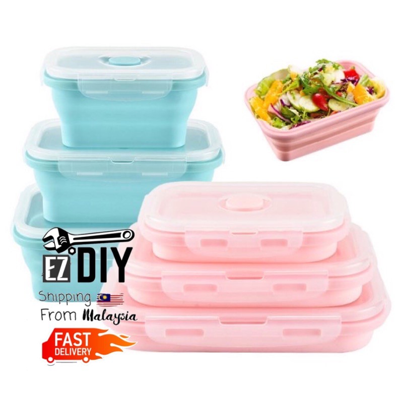 EZDIY Folding Lunch Box, Foldable Lunch Box 1 pcs Shopee Malaysia