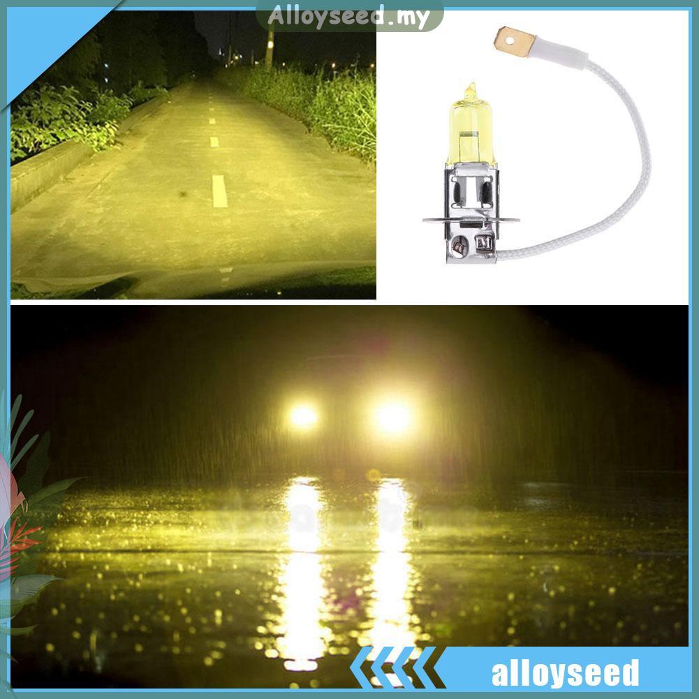 [AL]1pc H3 12V 55W 3000K Yellow Quartz Glass Car Xenon Head Lamp Fog