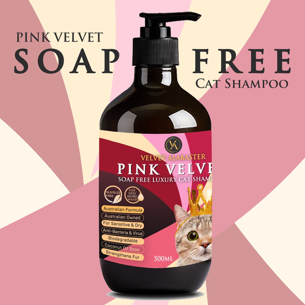 Velvet Alabaster Natural Soap Free Cat Shampoo 500ML Pink Velvet for sensitive and dry skin Shopee Malaysia