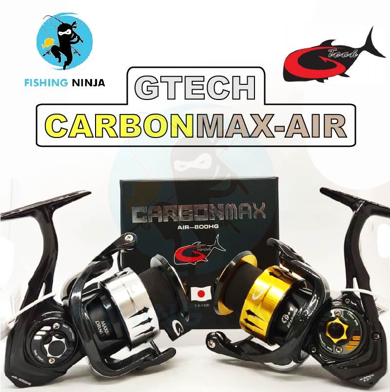 NINJA - GTECH Carbon Max-Air Spinning Reel 800HG 2500HG 4000HG 5000HG Max  Drag 14kg - 22kg Fishing Reel Ready Stock