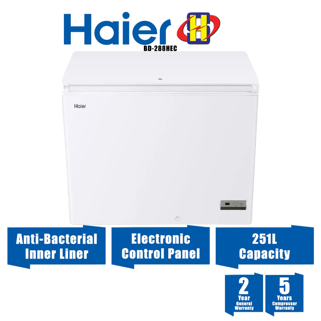 Haier Chest Freezer (251L) LED Lighting Refrigerant R600a Fast Freeze
