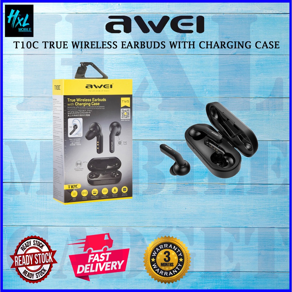 AWEI T10C TRUE WIRELESS EARBUDS WITH CHARGING CASE