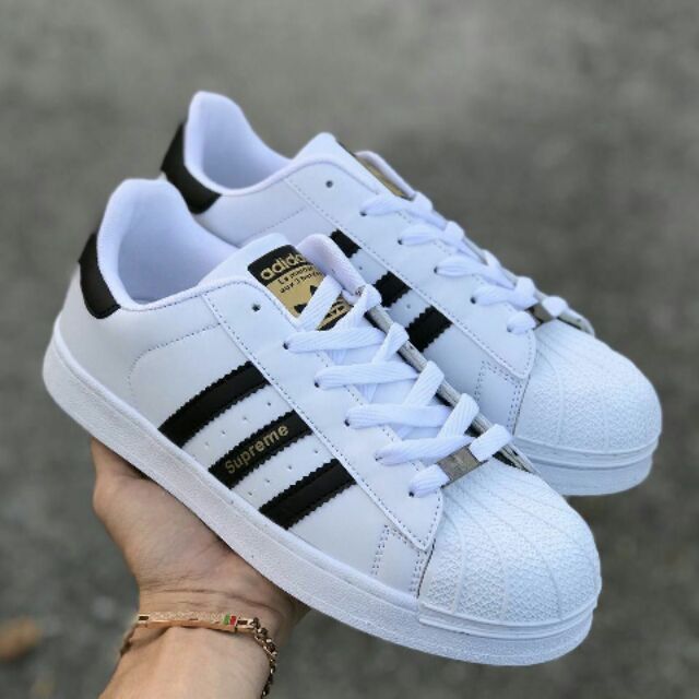 Adidas superstar supreme black