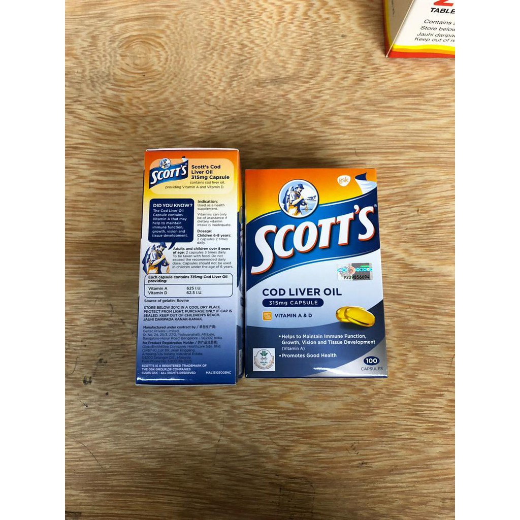 Scott's Cod Liver Oil 315mg Capsule | Shopee Malaysia