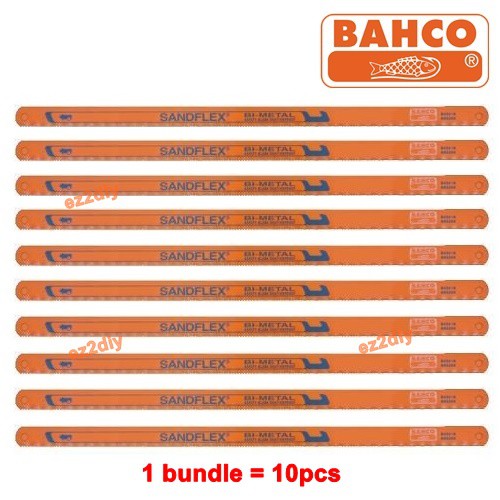 100 BAHCO BY SNAP-ON 10 HACKSAW BLADES 24TPI SANDFLEX BI-METAL #3906