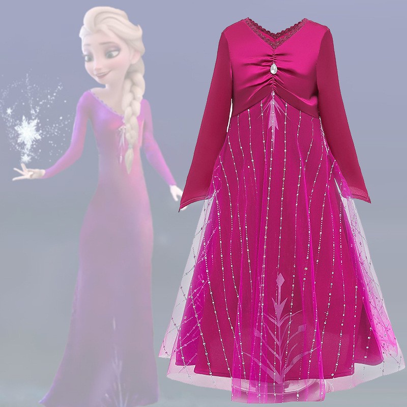 Frozen 2 Elsa Dress Teenager Girls Clothing Anna Princess Set Christmas Gift Cosplay Costumes Birthday Party Dress Shopee Malaysia