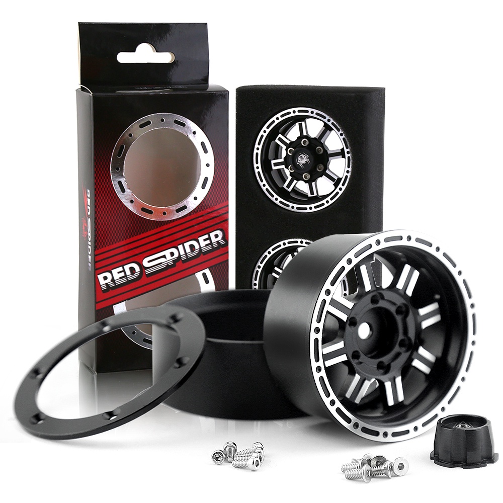 RS Red Spider Alloy Beadlock Rim R75 For Crawler Traxxas TRX4 Axial ...