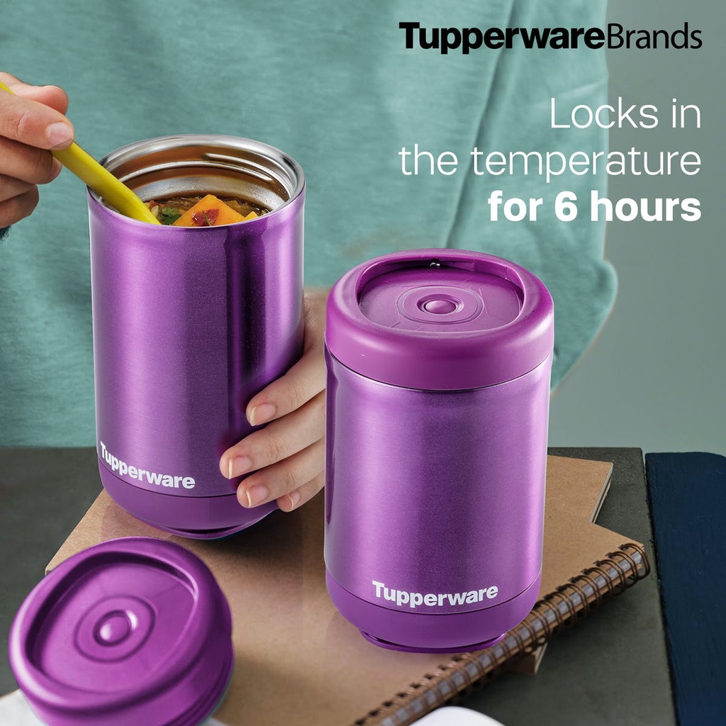  Baby food thermos with spoon 470 ml purple