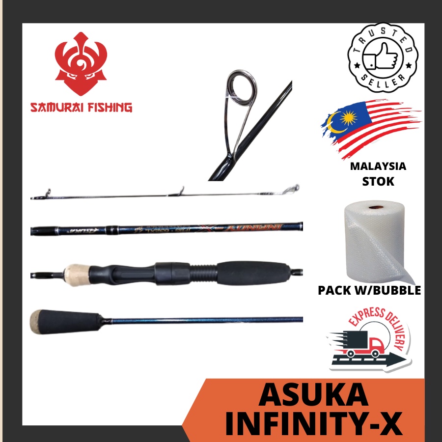 SAMURAI - ASUKA Infinity-X Fishing Rod 6'0 / 6'3 Feet Xtra Light, Medium  Light, Light Action Spinning Rod Casting Rod