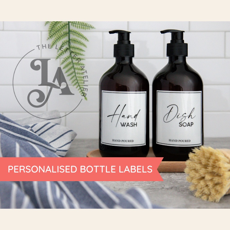 [Sticker] Personalised Bottle Label | Sticker Botol Custom | Waterproof ...