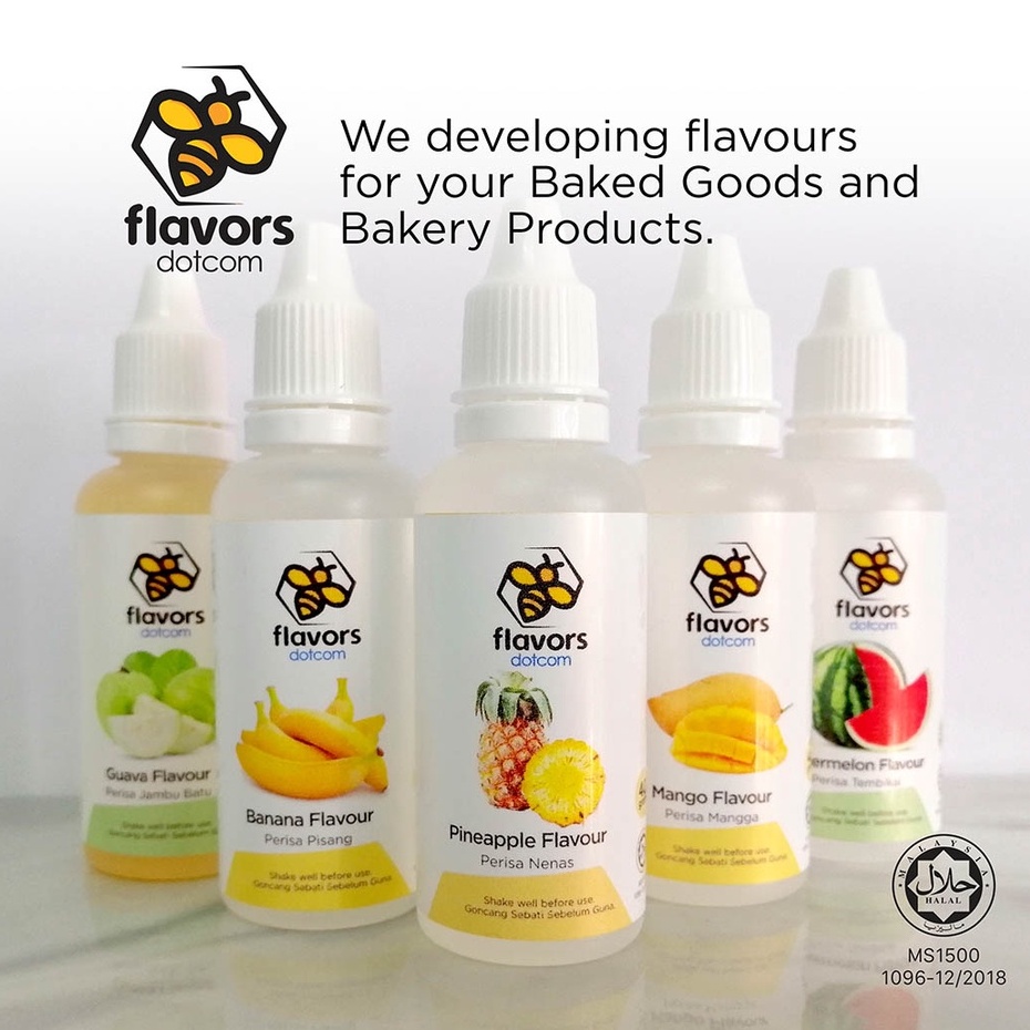 [HALAL] Flavors Food Flavouring FRUIT FLAVOUR Varieties 35g