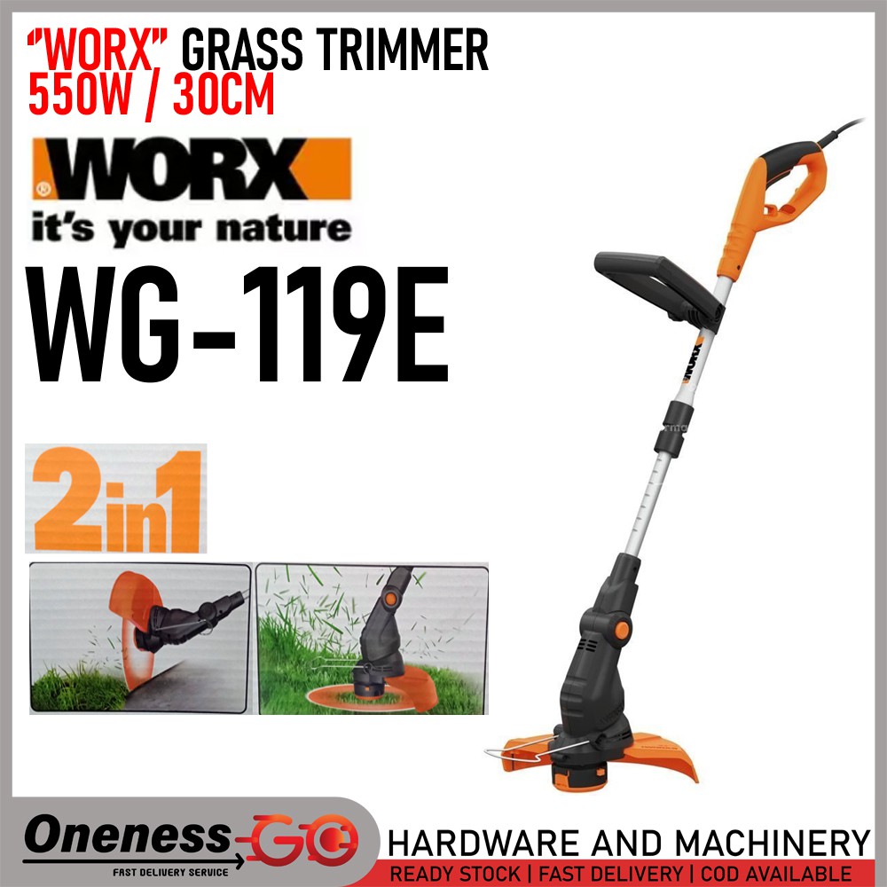 WORX GRASS TRIMMER 550W 30CM WG 119E Shopee Malaysia