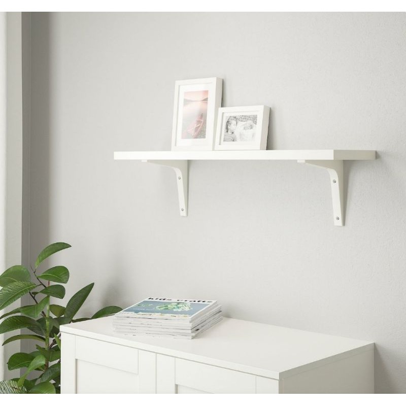 IKEA Burhult Shelf /Sibbhult Bracket ( Rak Dinding Putih) Shopee
