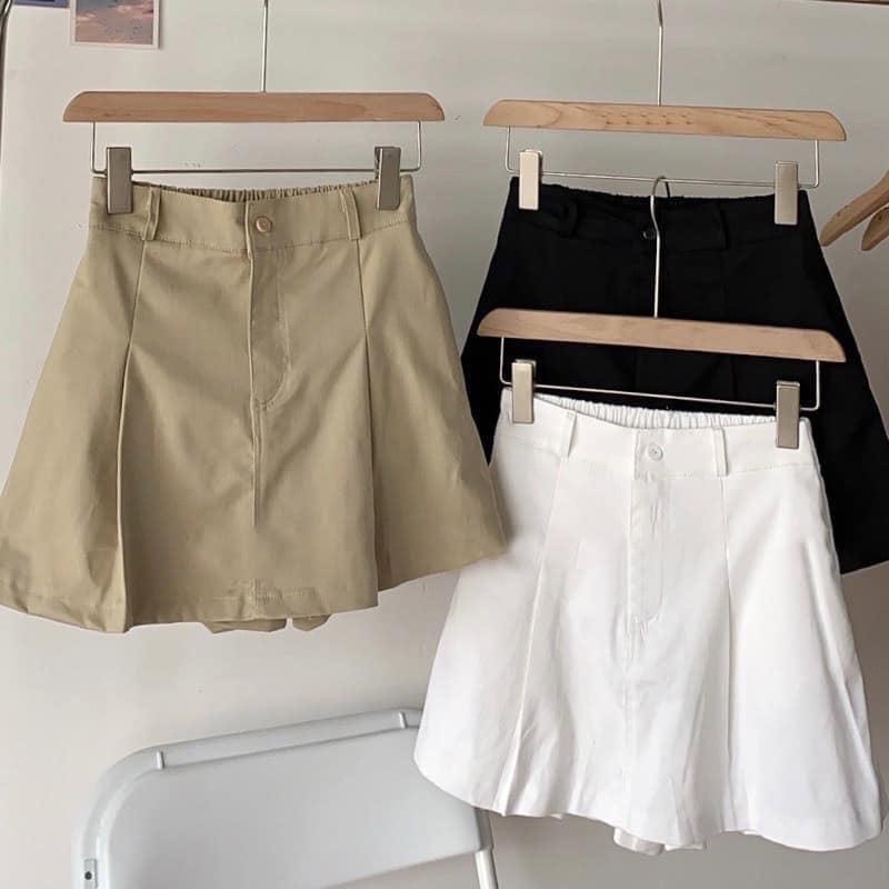 Khaki pleated skirt outlet womens