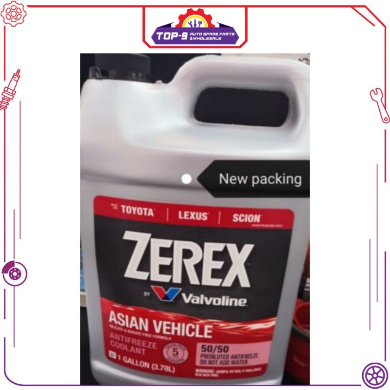 Zerex Asian Red Vehicle 50/50 Prediluted Antifreeze – Valvoline