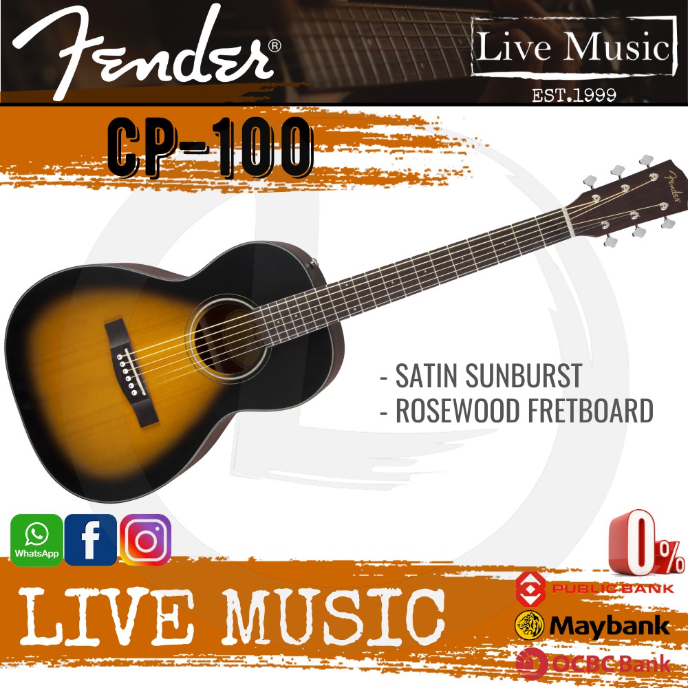 Fender deals cp100 parlor