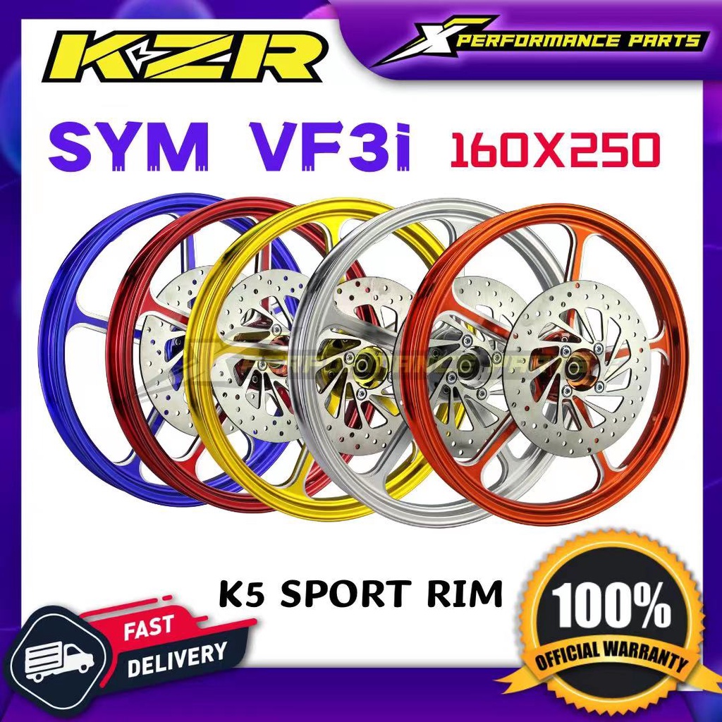 K5 FG505 Sport Rim SYM VF3i 160x250 KZR KOZI | Shopee Malaysia