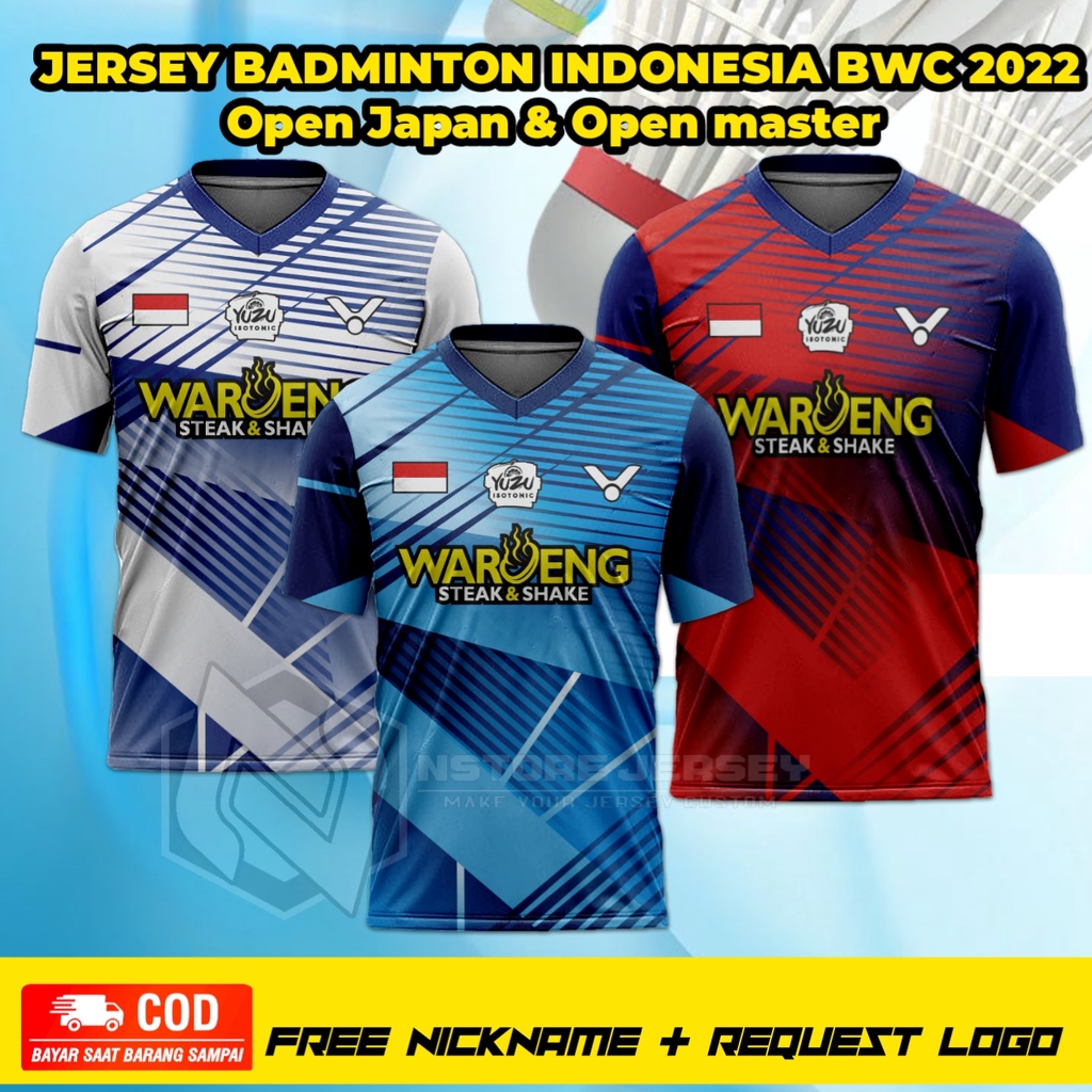 Jersey BADMINTON Waroeng steak Viktor 623 NEW OPEN MASTER /FAJRI OPEN