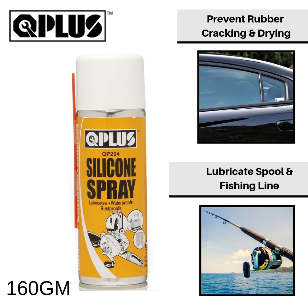 QPLUS QP204 Silicone Spray Protects Metal, Plastic, and Rubber , MultiPurpose Dry Lubricant