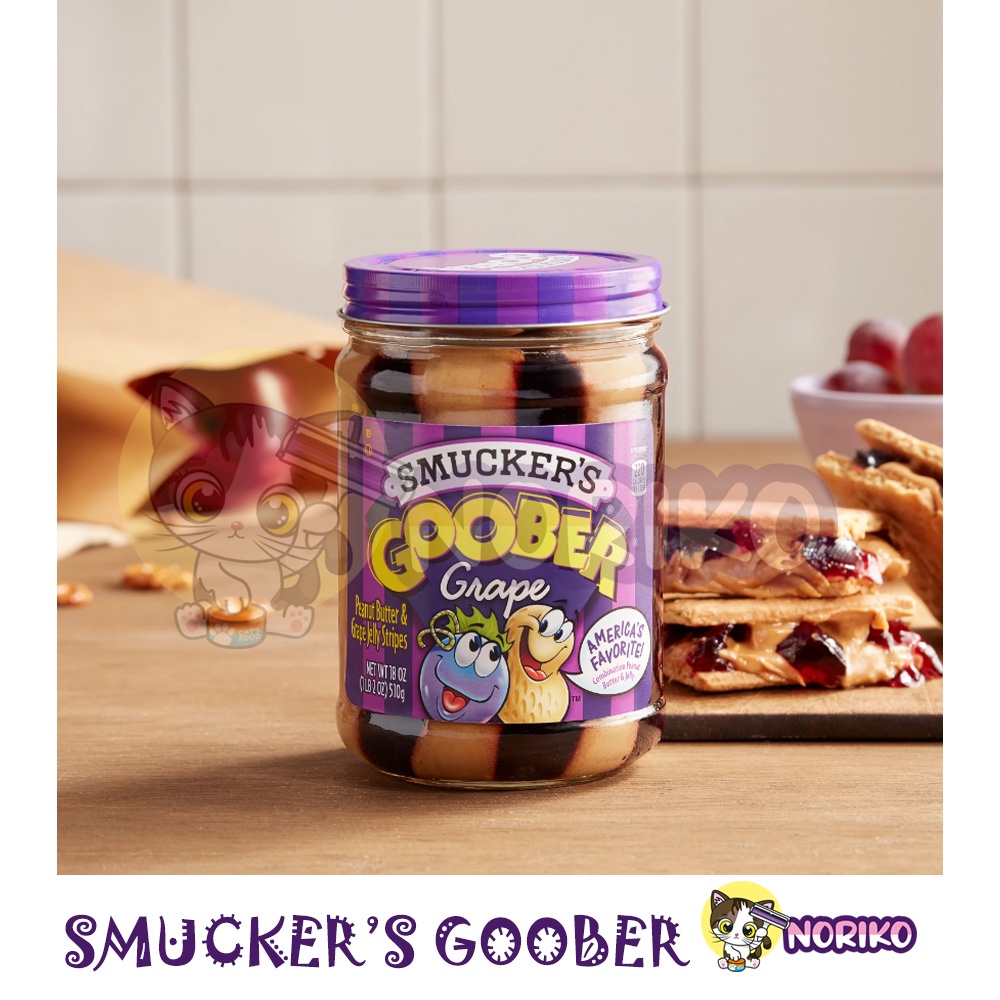 Smucker's Goober Peanut Butter & Grape Jelly Stripes 340G/510G/Mentega ...