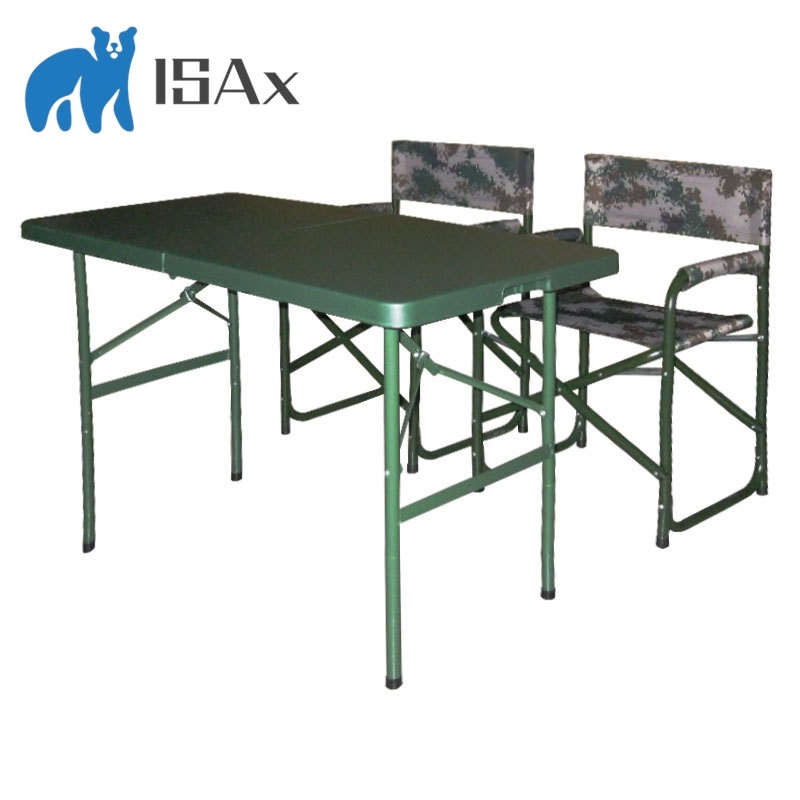 ISAx_Folding blow molding table Army green portable field camping ...