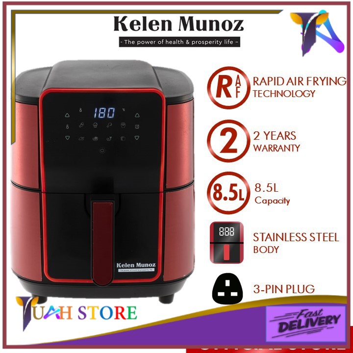 Kelen Munoz Digital Full Stainless Steel Surface Air Fryer XXL Size
