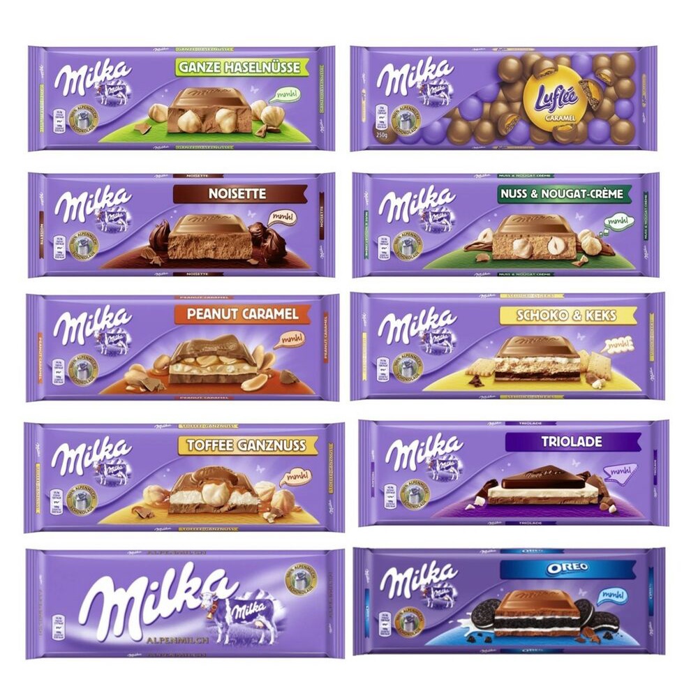 Milka Chocolate Bar 270g 300g ( Oreo, Alpine Milk, Raisins & Hazelnuts