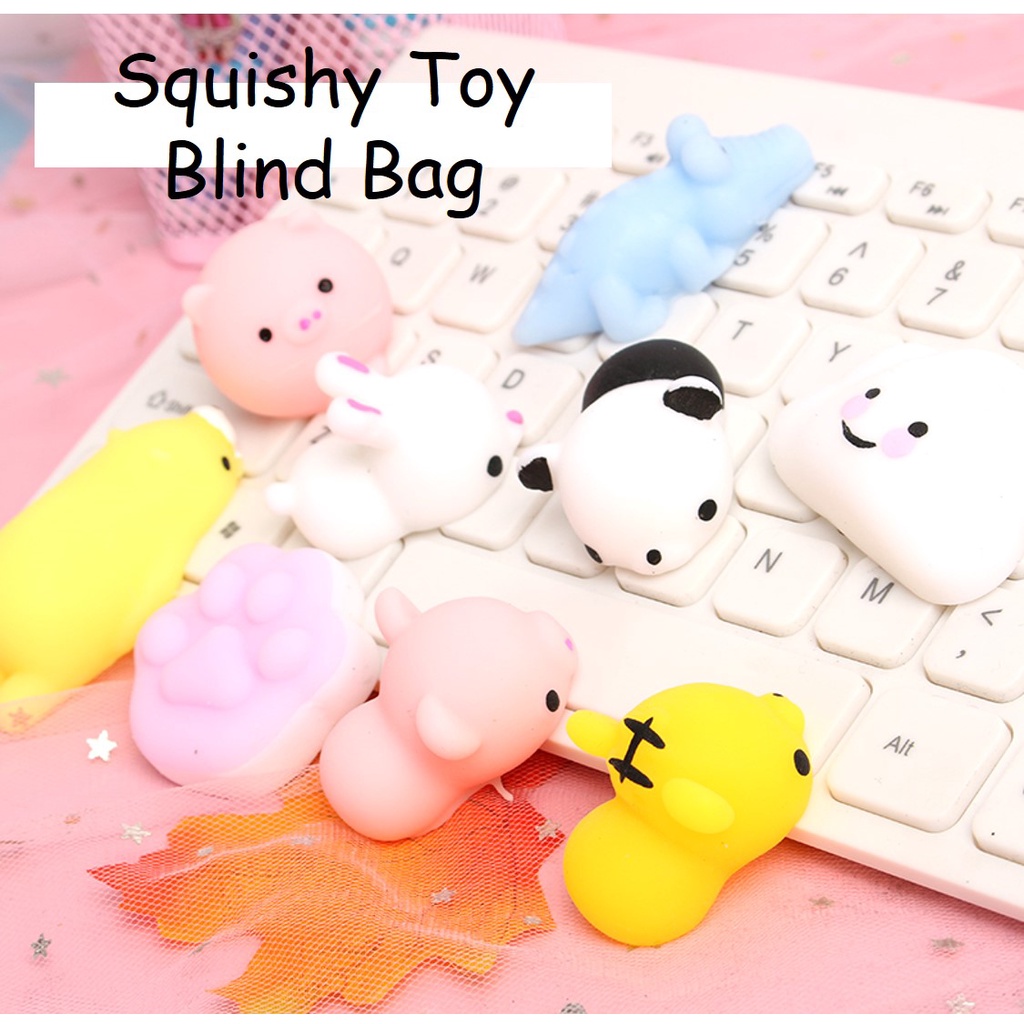 可爱动物捏捏乐盲袋 1pcs Cute Animal Squishy Toy Blind Bag 解压神器 小礼物 Stress Relief ...