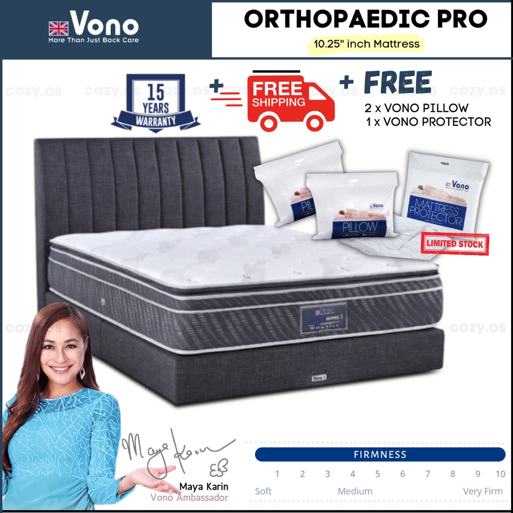 (FREE SHIPPING) Vono Orthopaedic Pro Mattress/Tilam (15 Years Vono ...