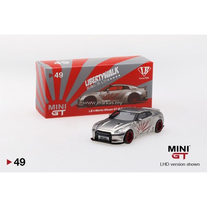 MINI GT 1/64 #49 LB WORKS NISSAN GT-R R35 TYPE 1 REAR WING VERSION 2 ...