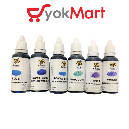 Oil Soluble Food Color Blue Navy Blue Royal Blue Turquoise Purple