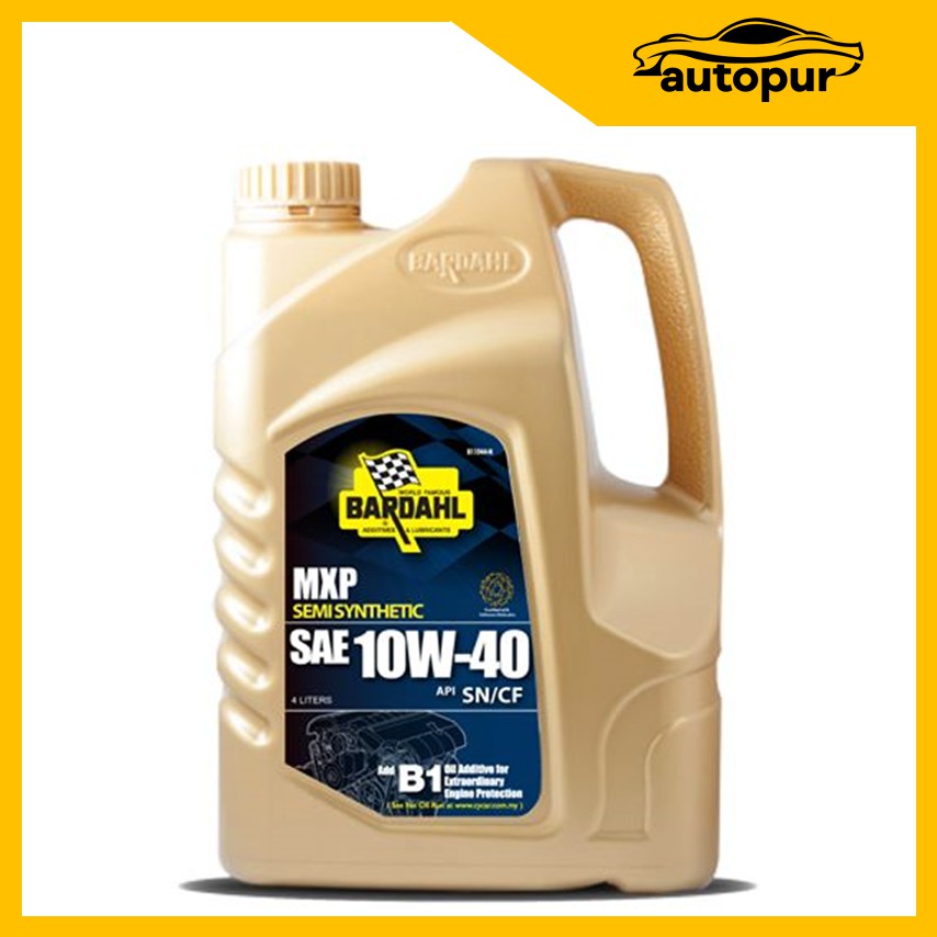BARDAHL MXP 10W40 Semi Synthetic Engine Oil 4 Liter | Shopee Malaysia