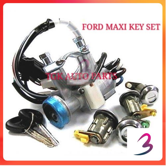 FORD MAXI E1400 PETROL DIESEL STARTER KEY WITH DOOR KEY LOCK SET (FULL ...