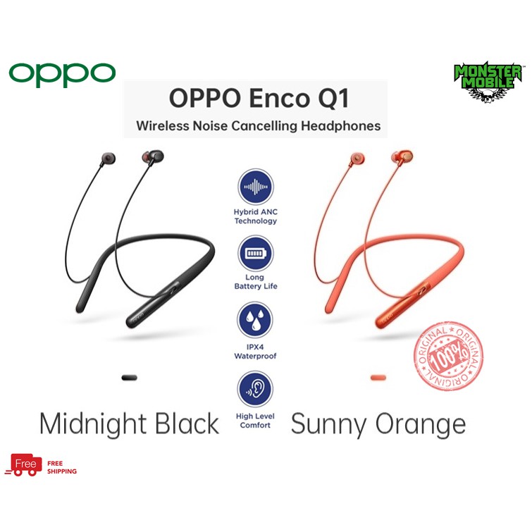 Oppo enco q1 wireless noise cancelling headphones hot sale