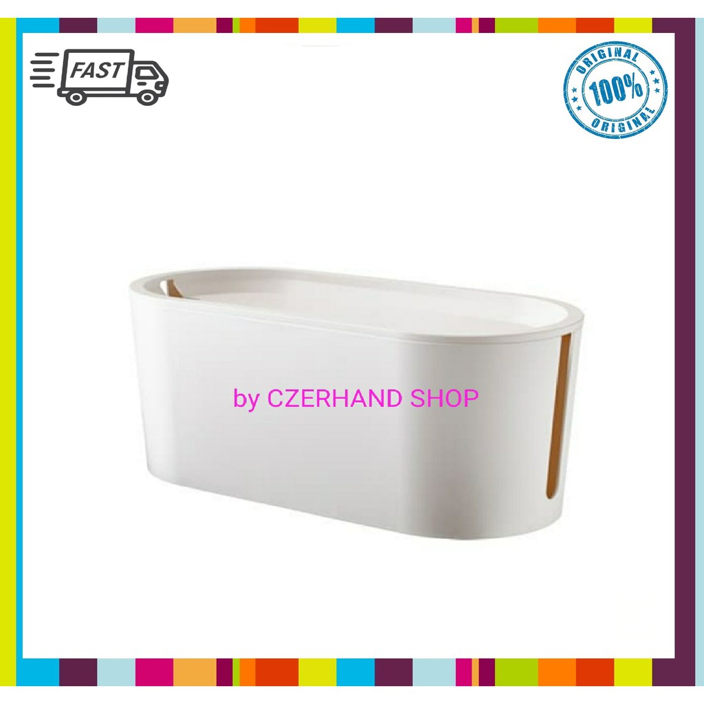 IKEA ROMMA CABLE MANAGEMENT BOX WITH LID, KOTAK PENGURUSAN KABEL ...