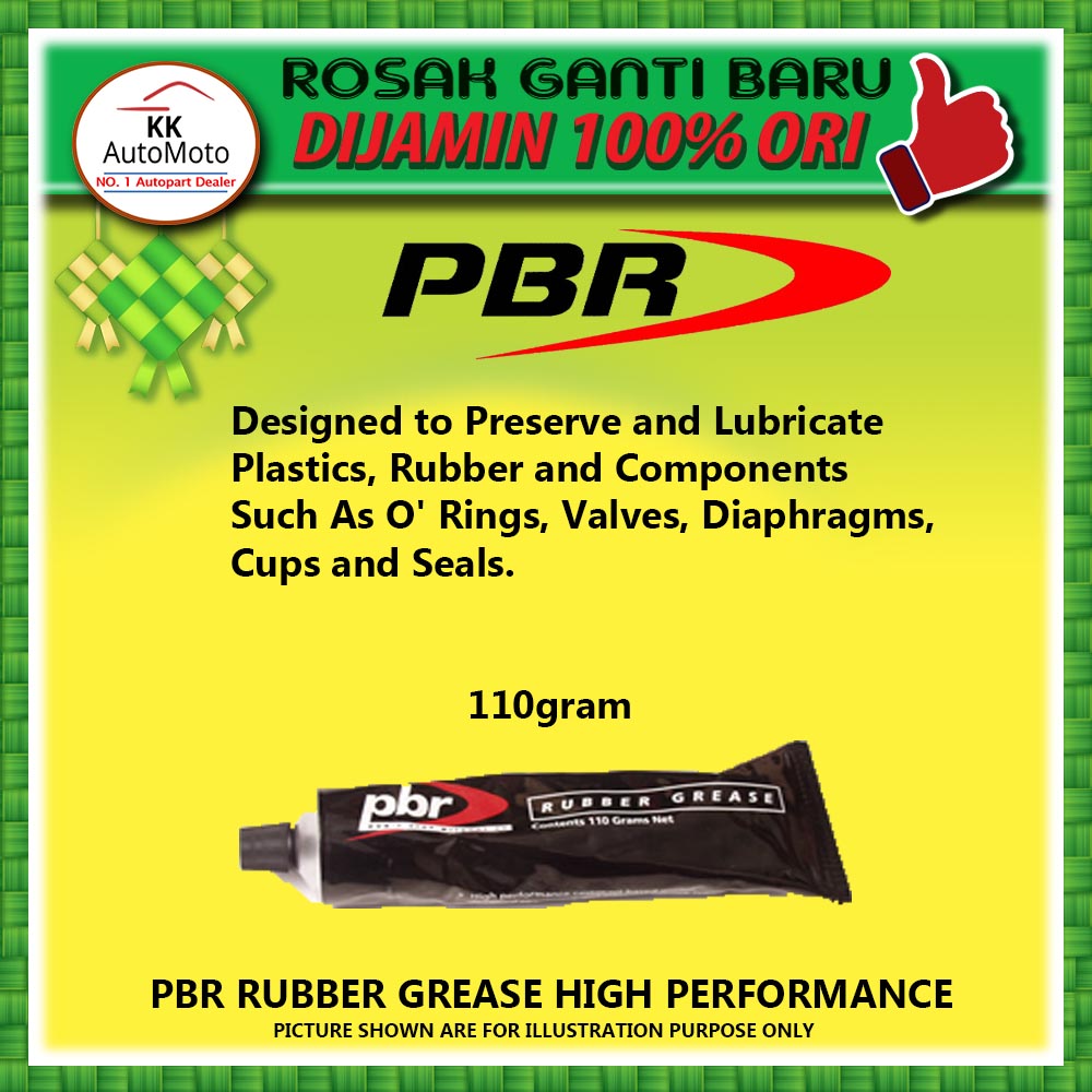 100 Original PBR High Performance Rubber Grease 110g Plastics / Rubber