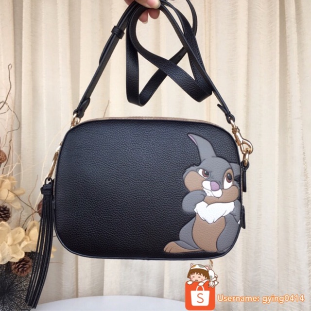 Disney x coach outlet camera bag with thumper