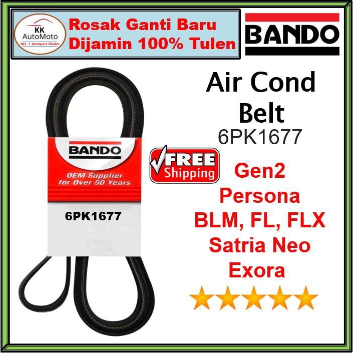 Bando Automotive Altenator Aircond Fan Belt Gen2 / Persona / BLM