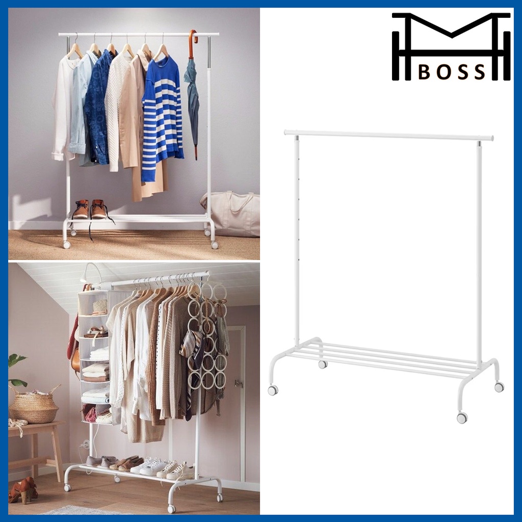 IKEA CLOTHES RACK RIGGA CLOTHES RACK WHITE COLOR RAK BAJU IKEA